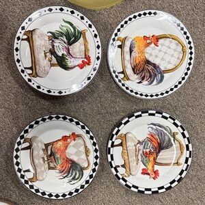 Vibrant Rooster Dinnerware Set
